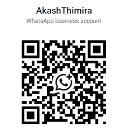 QR code to start a WhatsApp chat with AkashThimira